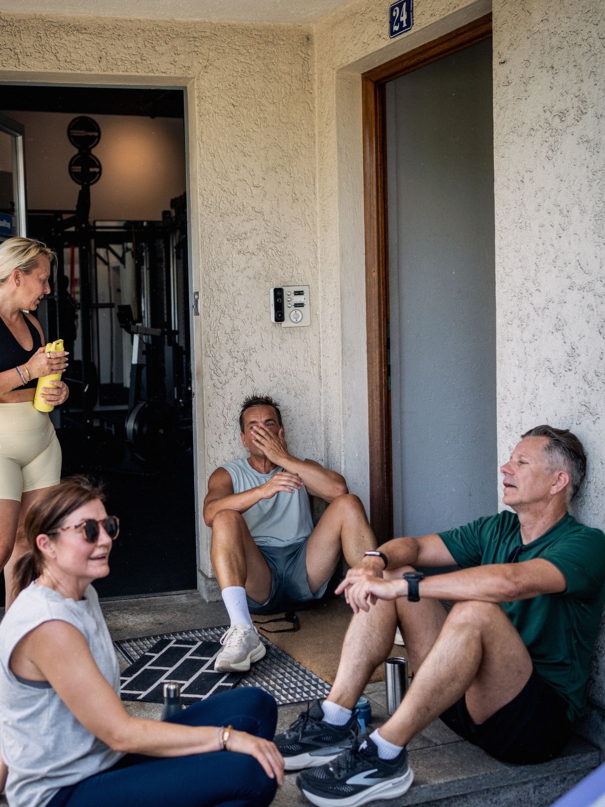 Austausch nach dem Workout